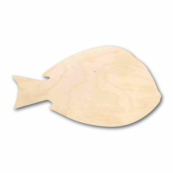 Unfinished Wood Blue Tang Fish Silhouette - Craft- up to 46" DIY 30" / 1/2"