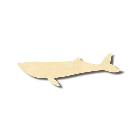 Unfinished Wood Blue Whale Shape - Ocean - Craft - up to 46" DIY 16" / 1/8"