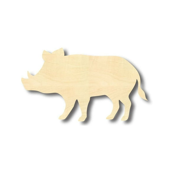 Unfinished Wood Boar Pig Shape - Animal - Craft - up to 46" DIY 46" / 1/2"
