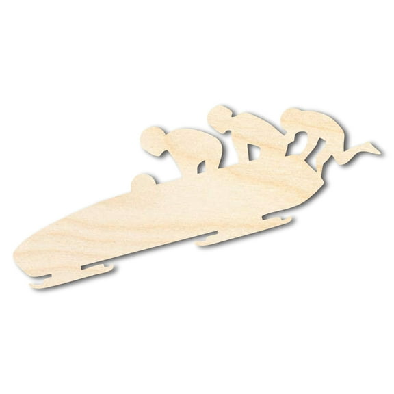 Unfinished Wood Bobsled Team Shape 24" / 1/4"
