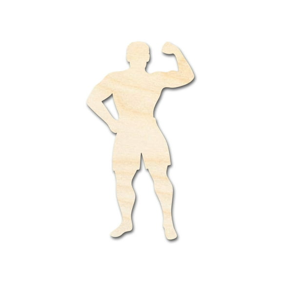 Unfinished Wood Body Builder Shape - Craft - up to 46" DIY 18" / 1/8"