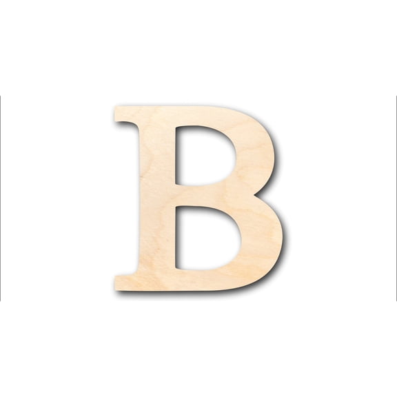 Unfinished Wood Bold Beta Shape - Craft - up to 46" DIY 3" / 1/4"