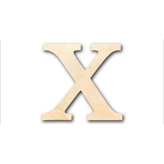 Unfinished Wood Bold Chi Shape - Craft - up to 46" DIY 36" / 1/2"