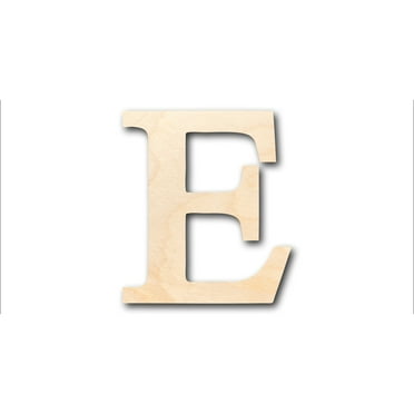 Unfinished Wood Bold Epsilon Shape - Craft - up to 46" DIY 10" / 1/8"