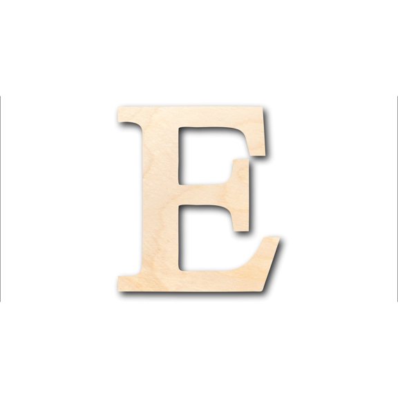 Unfinished Wood Bold Epsilon Shape - Craft - up to 46" DIY 36" / 3/4"