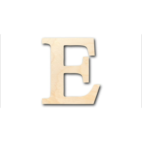 Unfinished Wood Bold Epsilon Shape - Craft - up to 46" DIY 6" / 1/8"