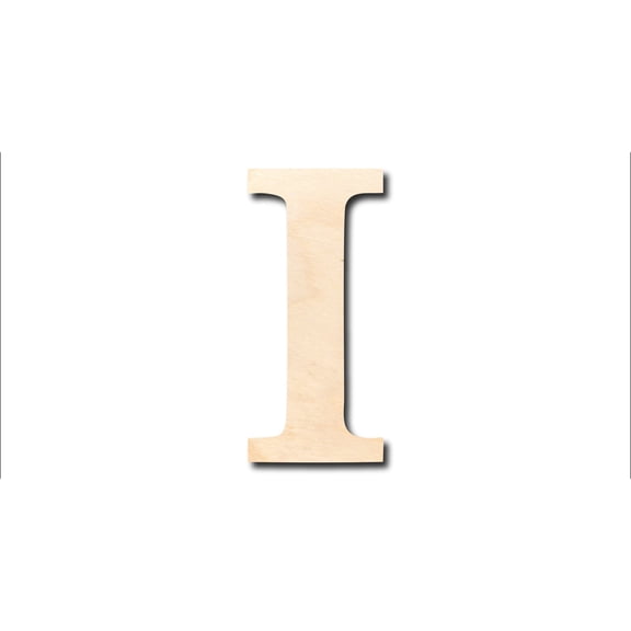 Unfinished Wood Bold Iota Shape - Craft - up to 46" DIY 8" / 1/8"