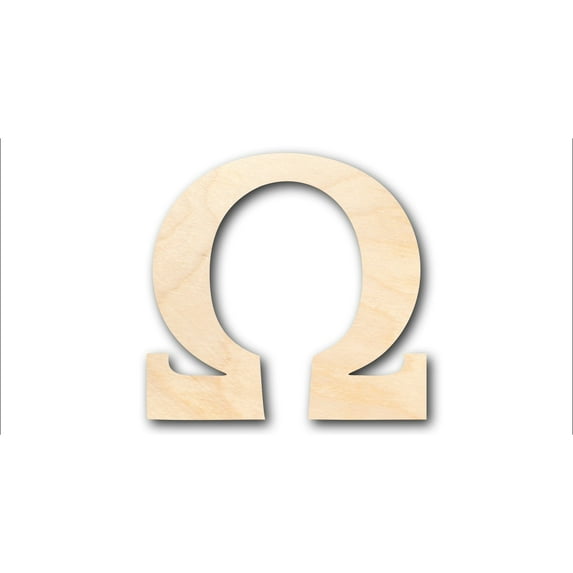 Unfinished Wood Bold Omega Shape - Craft - up to 46" DIY 7" / 1/4"