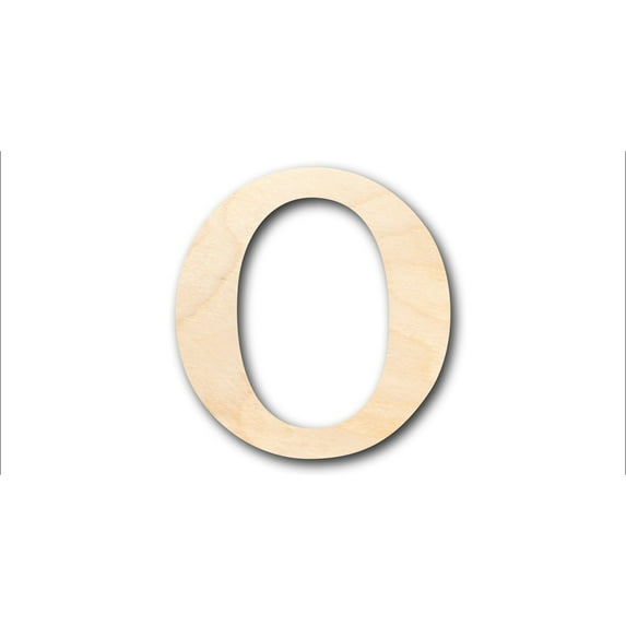 Unfinished Wood Bold Omicron Shape - Craft - up to 46" DIY 36" / 1/4"