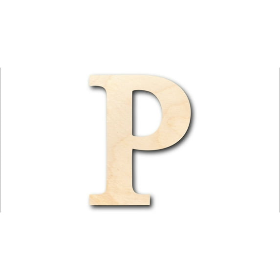 Unfinished Wood Bold Rho Shape - Craft - up to 46" DIY 8" / 1/8"