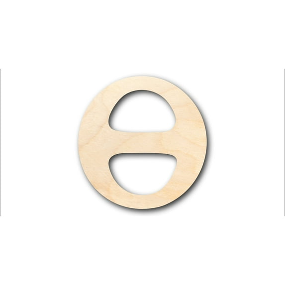 Unfinished Wood Bold Theta Shape - Craft - up to 46" DIY 24" / 1/8"