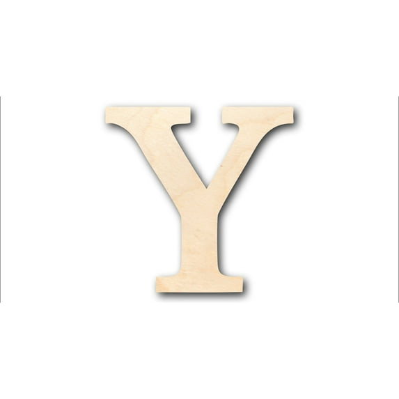 Unfinished Wood Bold Upsilon Shape - Craft - up to 46" DIY 16" / 1/4"