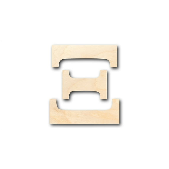 Unfinished Wood Bold Xi Shape - Craft - up to 46" DIY 5" / 1/4"