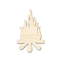 Unfinished Wood Bonfire Shape - Camping Craft - up to 46" DIY 3" / 1/8"