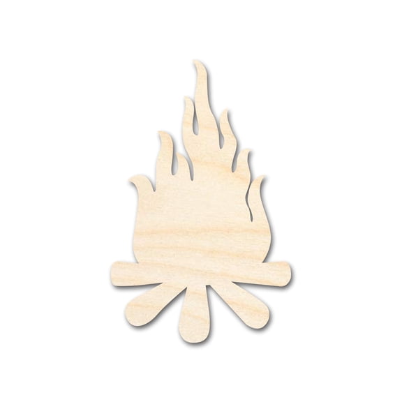 Unfinished Wood Bonfire Shape - Camping Craft - up to 46" DIY 46" / 1"
