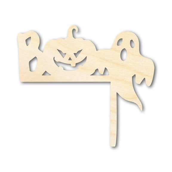 Unfinished Wood Boo Cornerpiece Shape - Craft - up to 46" 10" / 1/8"