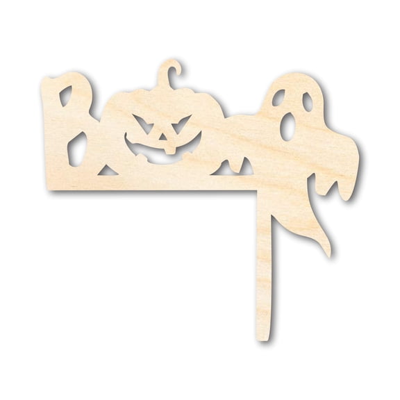 Unfinished Wood Boo Cornerpiece Shape - Craft - up to 46" 10" / 1/8"