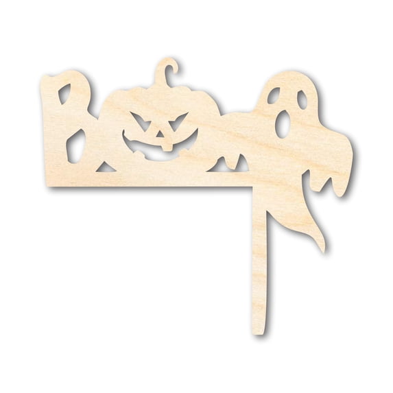 Unfinished Wood Boo Cornerpiece Shape - Craft - up to 46" 42" / 3/4"