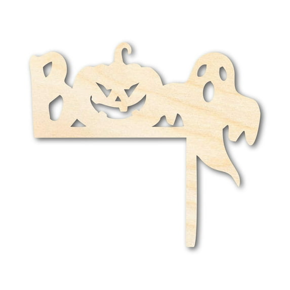 Unfinished Wood Boo Cornerpiece Shape - Craft - up to 46" 46" / 1/2"