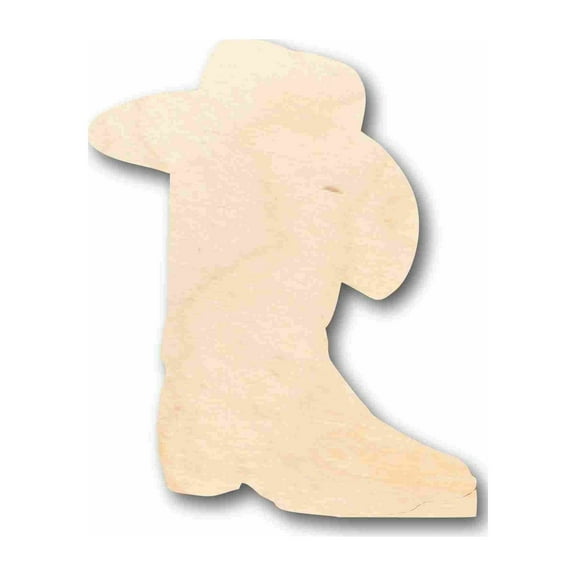 Unfinished Wood Boot Silhouette - Craft- up to 46" DIY 7" / 1/2"