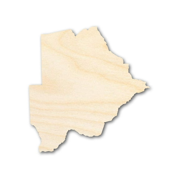 Unfinished Wood Botswana Shape - Craft - up to 46" 5" / 1/2"