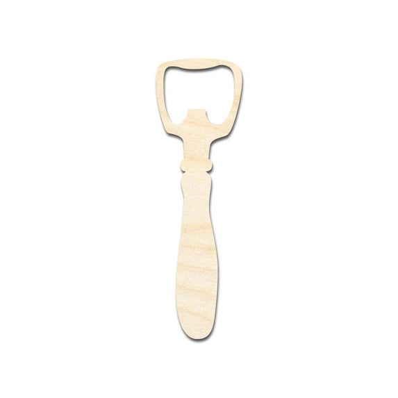 Unfinished Wood Bottle Opener Shape | DIY Craft Cutout 7" / 1/2"