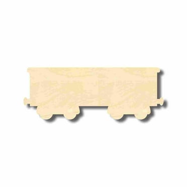 Unfinished Wood Boxcar Train Shape - Craft - up to 46" DIY 20" / 1/4"