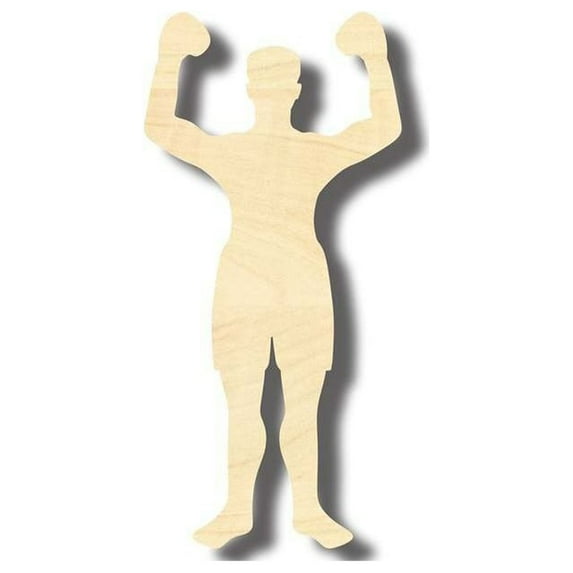 Unfinished Wood Boxer Shape - Sports - Craft - up to 46" DIY 8" / 1/4"