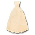 thumbnail image 1 of Unfinished Wood Bride Gown Shape - Wedding - Craft - up to 46" DIY 7" / 1/4", 1 of 3