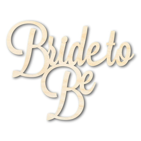 Unfinished Wood Bride to Be Shape - DIY Wedding Craft - up to 46" 18" / 1/4"