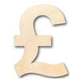 thumbnail image 1 of Unfinished Wood British Pound Shape - Craft - up to 46" DIY 6" / 1/8", 1 of 3