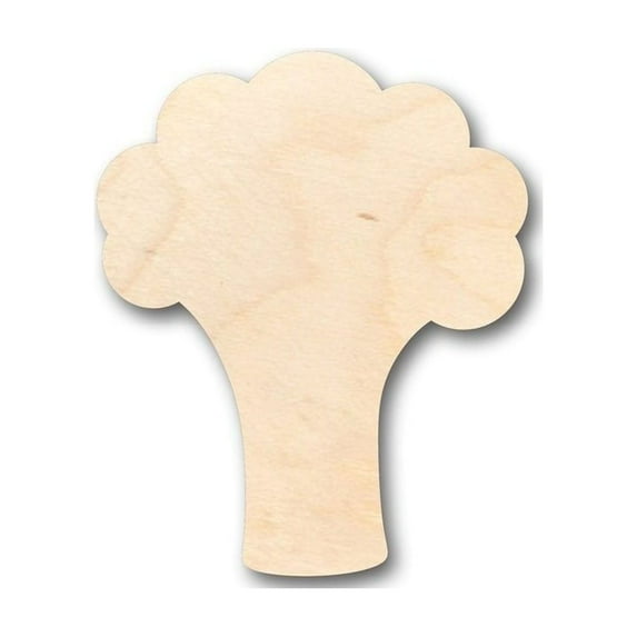 Unfinished Wood Broccoli Shape - Food - Craft - up to 46" DIY 20" / 1/4"