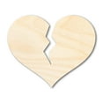 thumbnail image 1 of Unfinished Wood Broken Heart Shape 8" / 1/4", 1 of 3