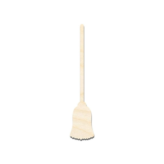 Unfinished Wood Broom Shape | Craft Cutout 7" / 1/2"