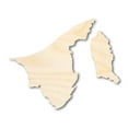 thumbnail image 1 of Unfinished Wood Brunei Country Shape - Asia Craft - up to 46" DIY 16" / 1", 1 of 4