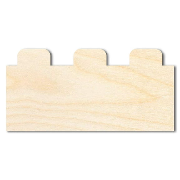 Unfinished Wood Building Blocks Shape 8" / 1/4"
