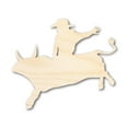 thumbnail image 1 of Unfinished Wood Bull Rider Shape 5" / 1/4", 1 of 3