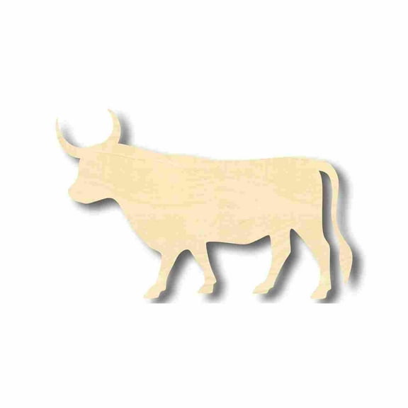 Unfinished Wood Bull Shape - Animal - Craft - up to 46" DIY 3" / 1/8"