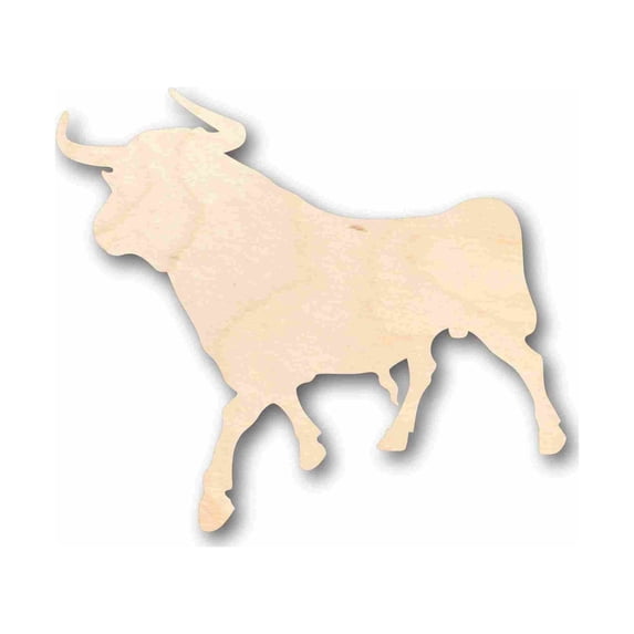 Unfinished Wood Bull Silhouette - Craft- up to 46" DIY 36" / 1"