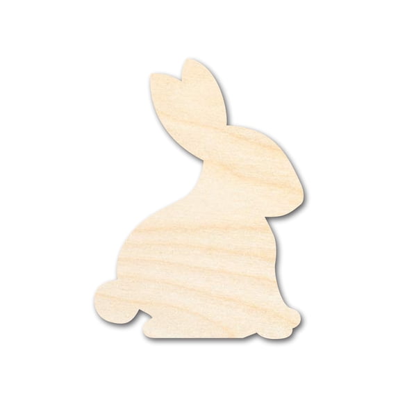 Unfinished Wood Bunny Shape - Garden Bunny Craft - up to 46" DIY 30" / 1/4"