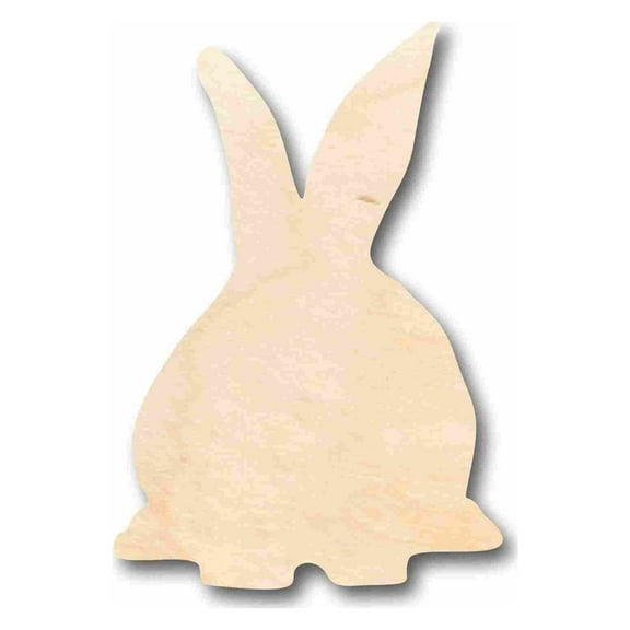 Unfinished Wood Bunny Silhouette - Craft- up to 46" DIY 18" / 1/2"