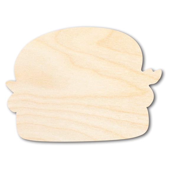 Unfinished Wood Burger Shape | Craft Cutout 24" / 1/8"