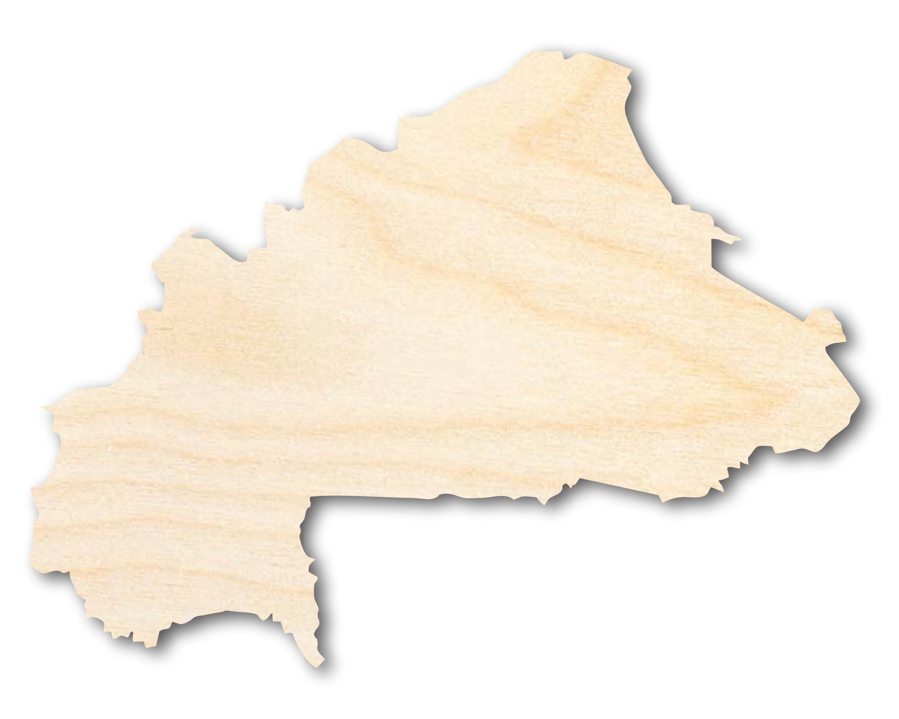 Unfinished Wood Burkina Country Shape - West Africa Craft - up to 46 ...