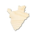 thumbnail image 1 of Unfinished Wood Burundi Country Shape - East Africa Craft - up to 46" DIY 24" / 1/8", 1 of 3
