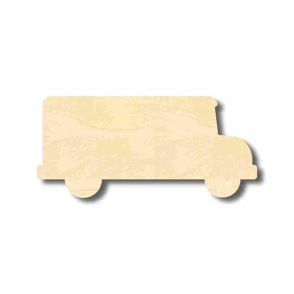 Unfinished Wood Bus Shape - Craft - up to 46" DIY 4" / 1/8"