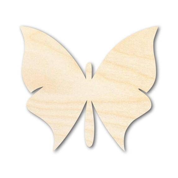 Unfinished Wood Butterfly Silhouette - Animal Craft - up to 46" DIY 14" / 1/2"