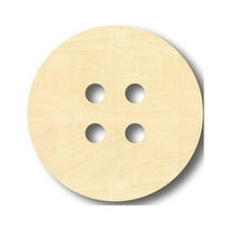 Unfinished Wood Button Shape - Sewing - Craft - up to 46" DIY 12" / 1/4"