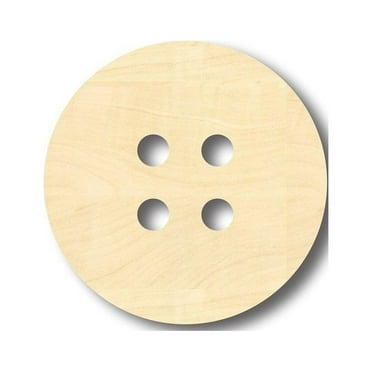 Unfinished Wood Button Shape - Sewing - Craft - up to 46" DIY 12" / 1/4"