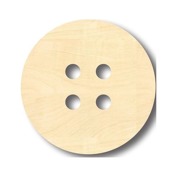 Unfinished Wood Button Shape - Sewing - Craft - up to 46" DIY 3" / 1/2"