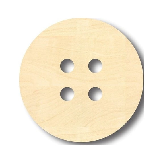 Unfinished Wood Button Shape - Sewing - Craft - up to 46" DIY 4" / 1/2"